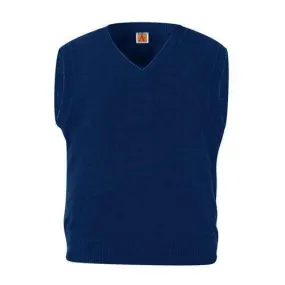 2780 V-Neck Pullover Sweater Vest 100% Cotton Navy-Blue