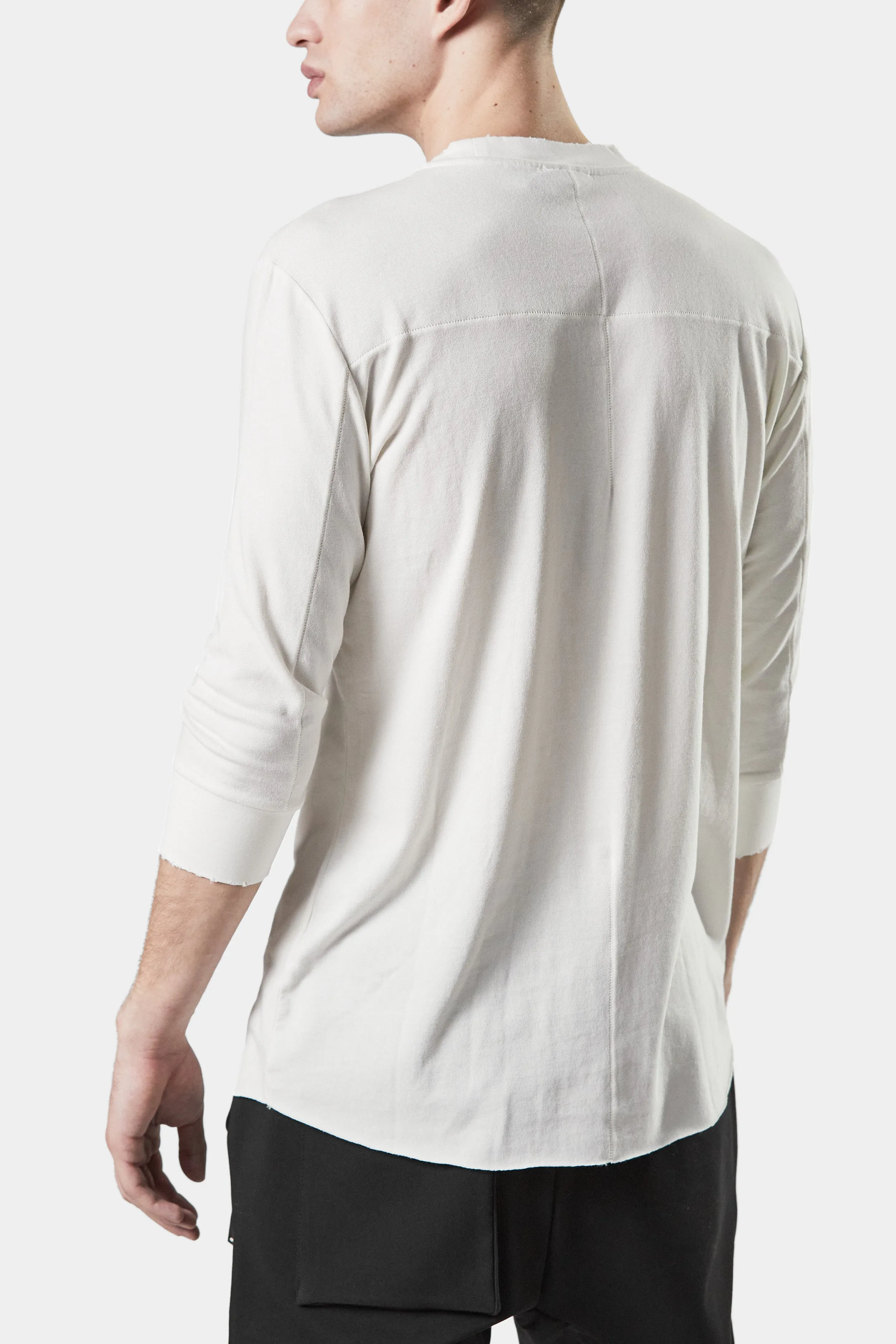 3/4 sleeve t-shirt, White