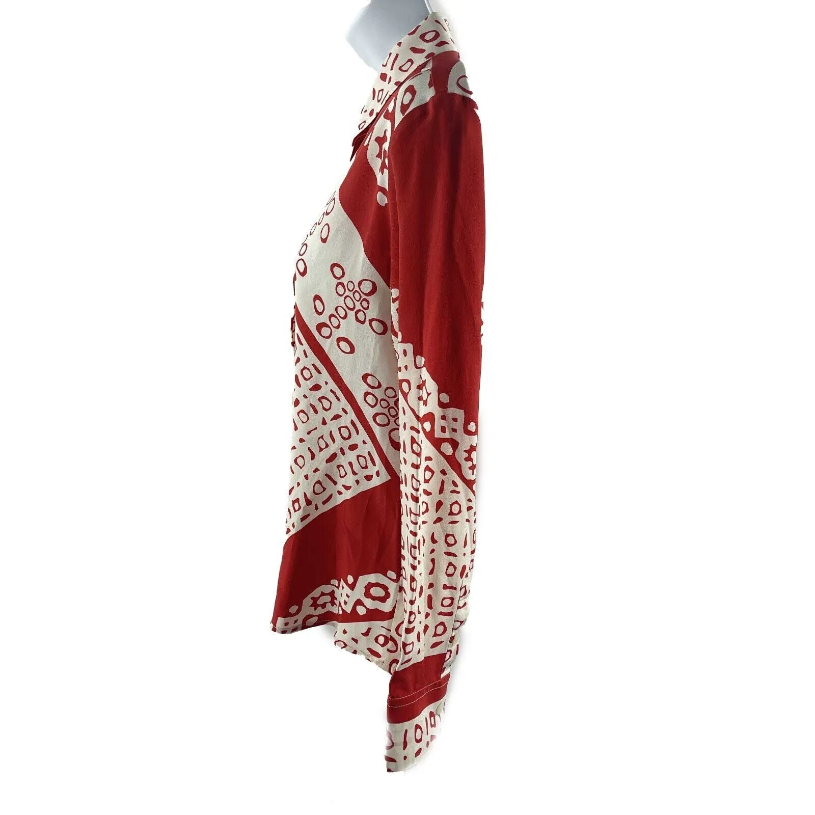 Altuzarra - Pristine - Bandana Print Long Sleeve Silk Top - Red / White