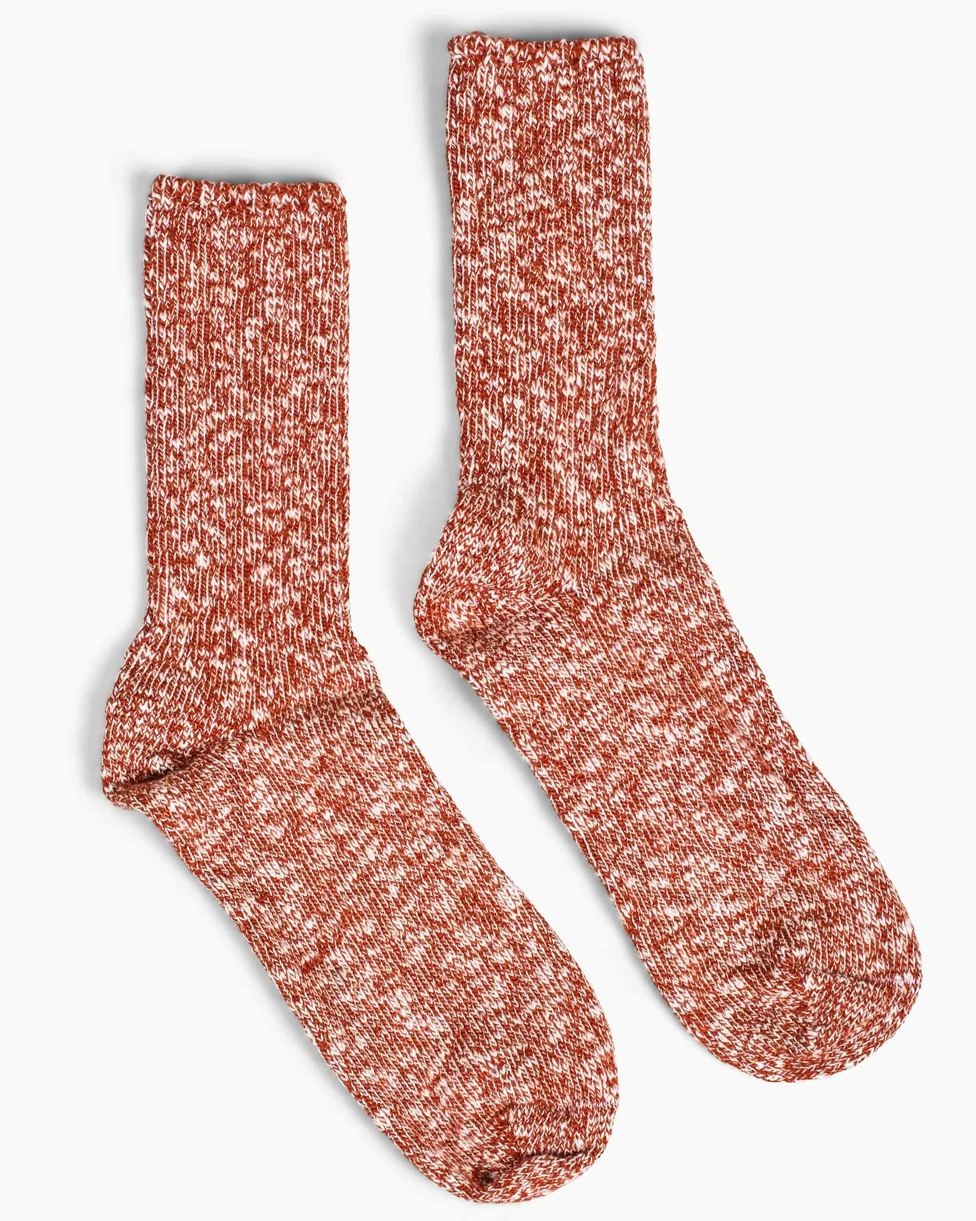 American Trench Wool Slub Crew Sock Cinnamon