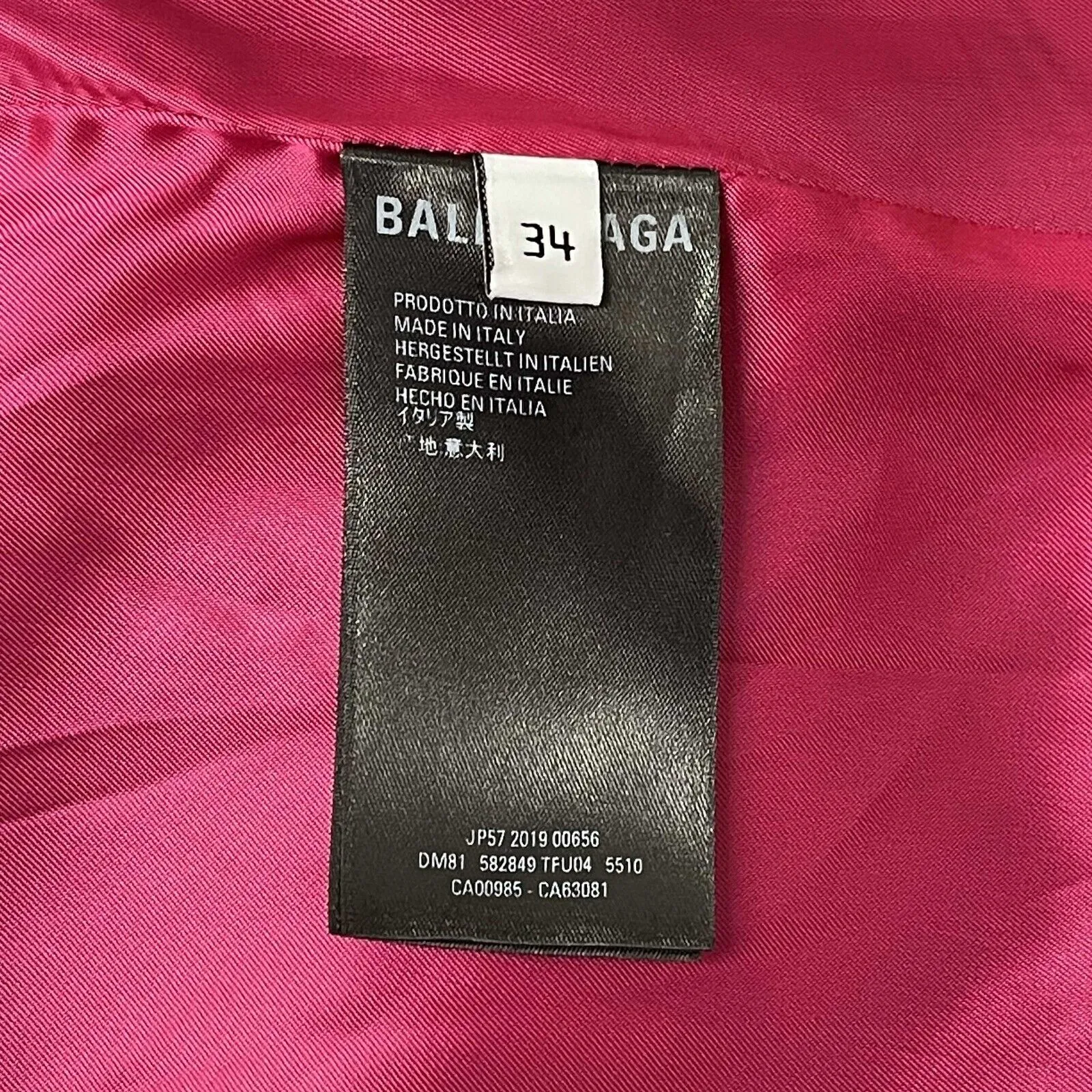 Balenciaga Excellent Hot Pink Camel Hair Wool Oversized Belt Coat 34 US 4