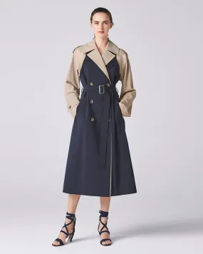 Beige x Navy Bricolage Trench Coat