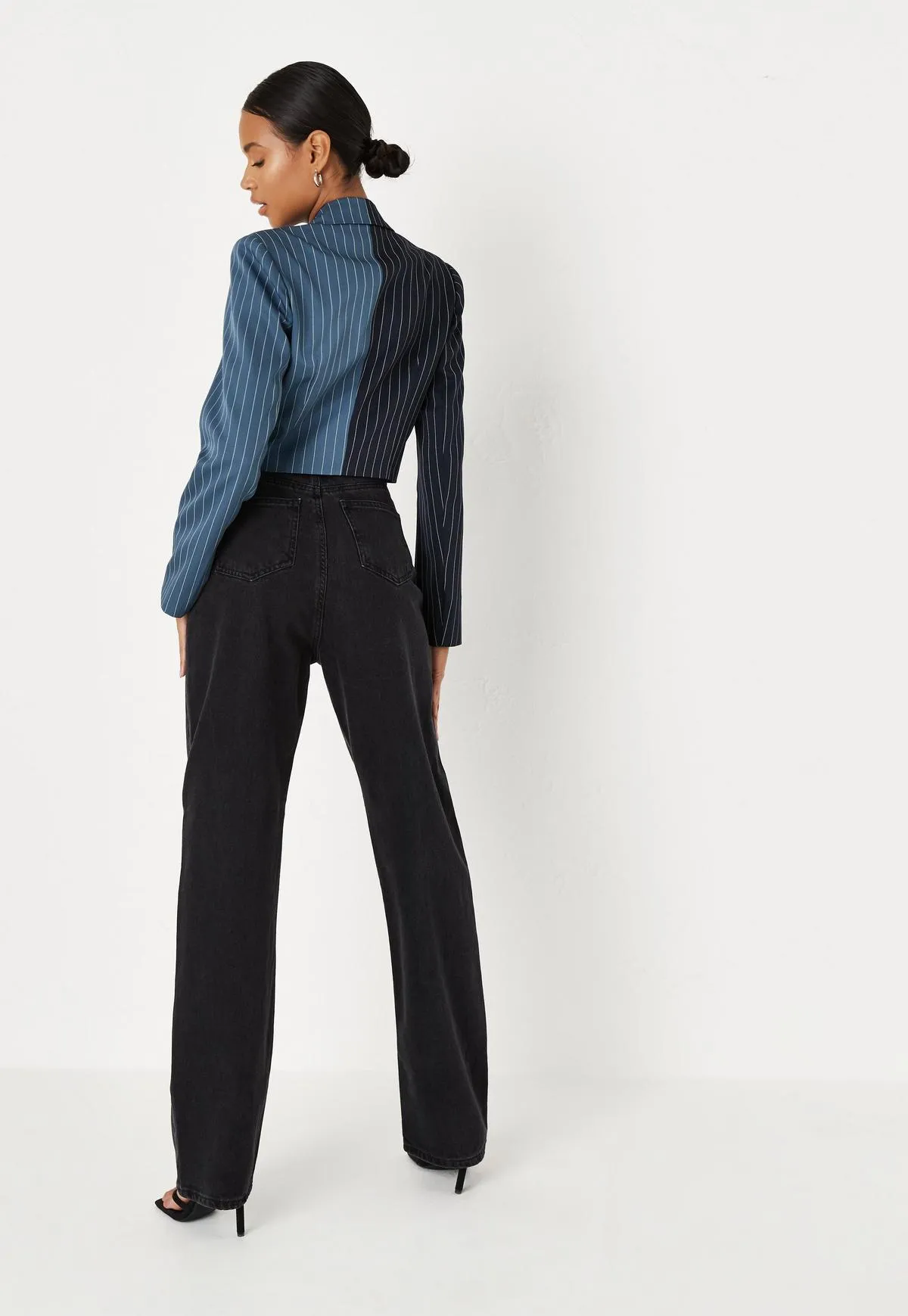 Blackish Super Rise Straight Leg Jeans