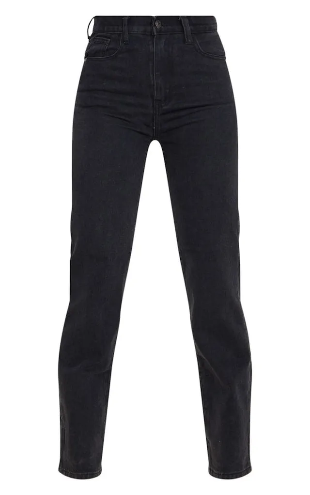 Blackish Super Rise Straight Leg Jeans