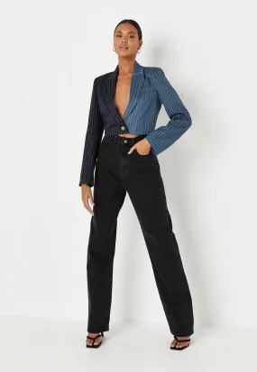 Blackish Super Rise Straight Leg Jeans