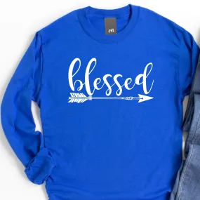 blessed Arrow Plus Size Long Sleeve Shirt - Several Colors Available