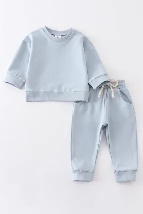 Blue sweatshirt & pants set