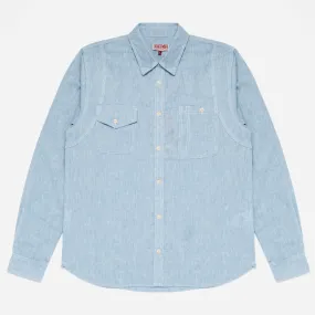 BROCKTON REINFORCED CHAMBRAY WORK SHIRT - LIGHT BLUE