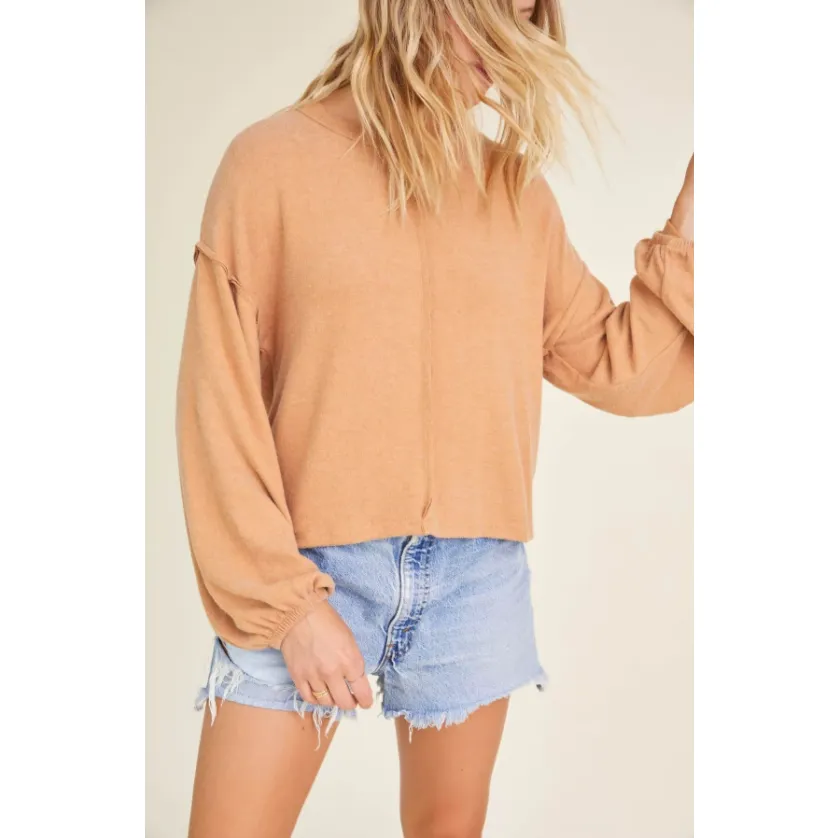 Carmello Heathered Cozy Crew