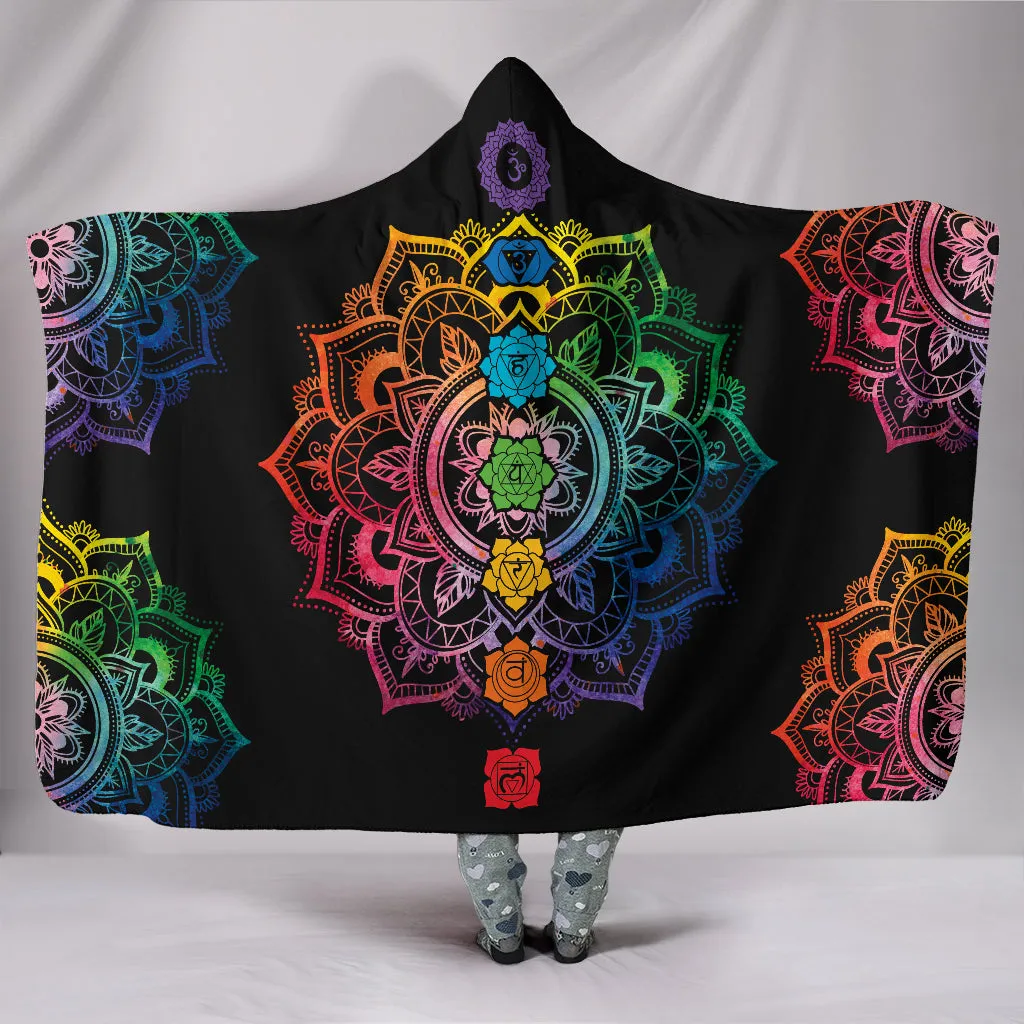 Chakra Mandala Hoodie Blanket