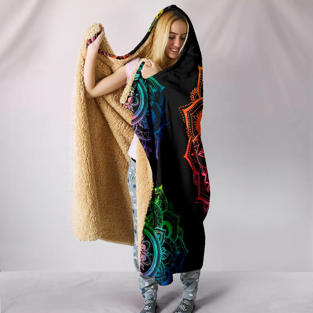 Chakra Mandala Hoodie Blanket