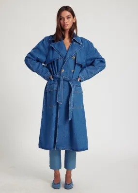 Coco Denim Trench Coat