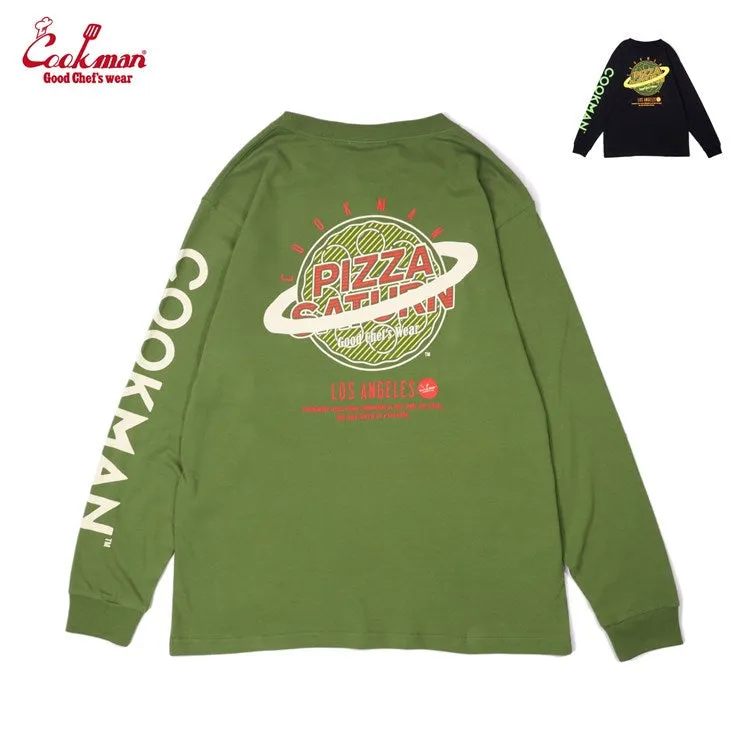 Cookman Long Sleeve T-shirts - Pizza : Green