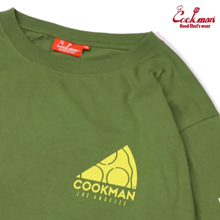 Cookman Long Sleeve T-shirts - Pizza : Green