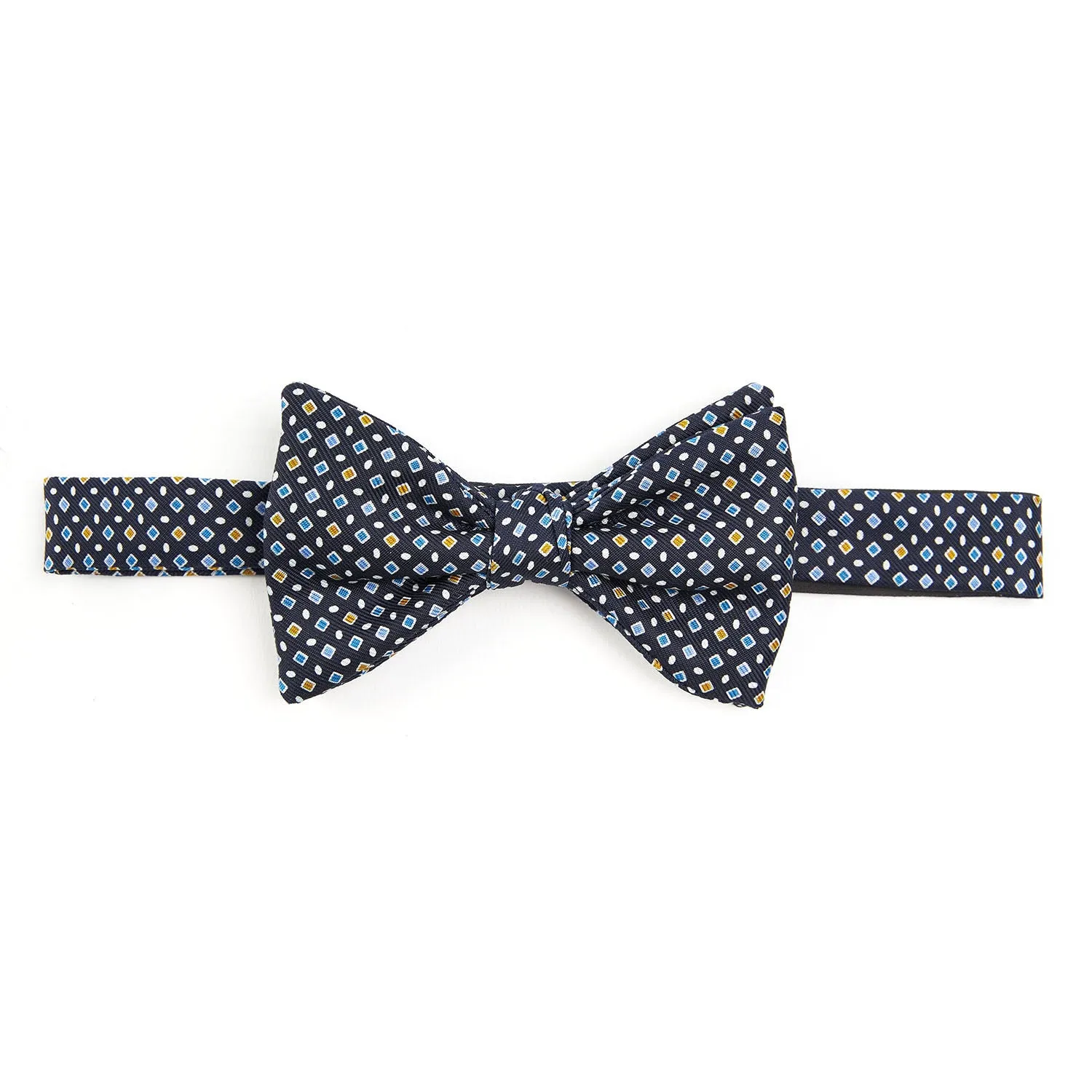 DARK BLUE PRE-KNOTTED SILK BOWTIE