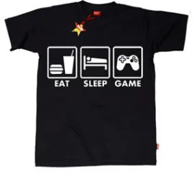 Eat Sleep Game Teenage T-Shirt by Stardust