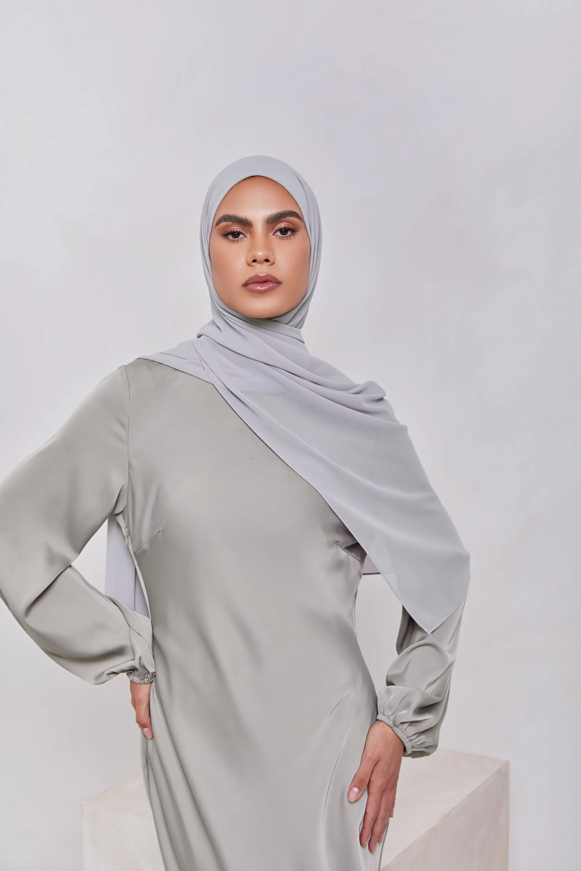 Essential Chiffon Hijab - Cool Grey