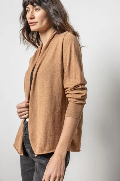 Everyday Open Cardigan Sweater in bourbon by Lilla P