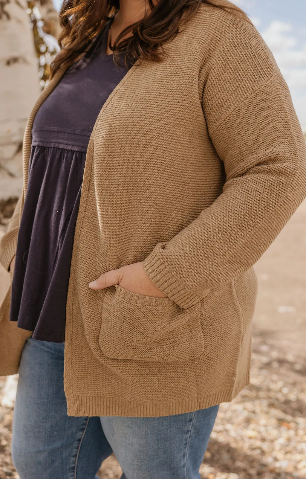 FARAH CURVY KNIT CARDIGAN 2 COLOR OPTIONS