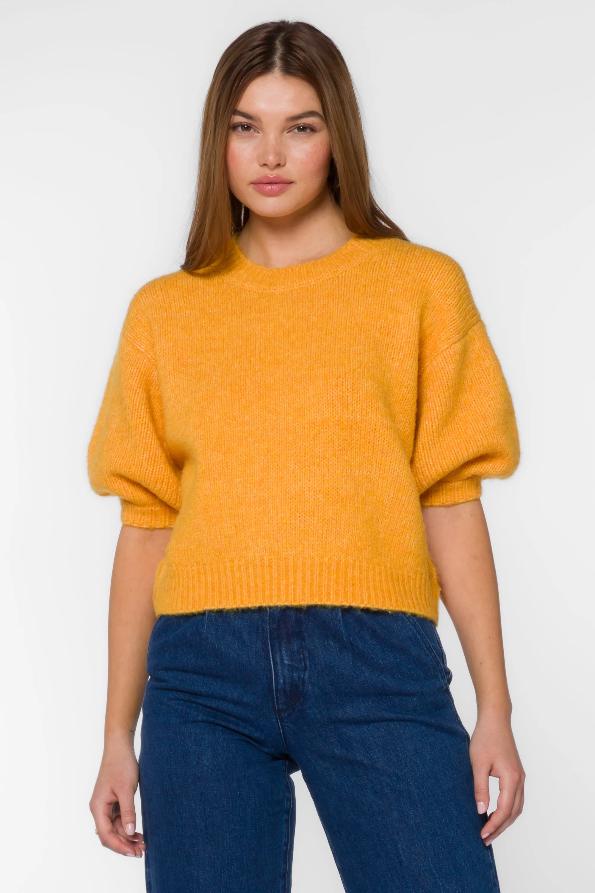 Fendy Marled Orange Sweater