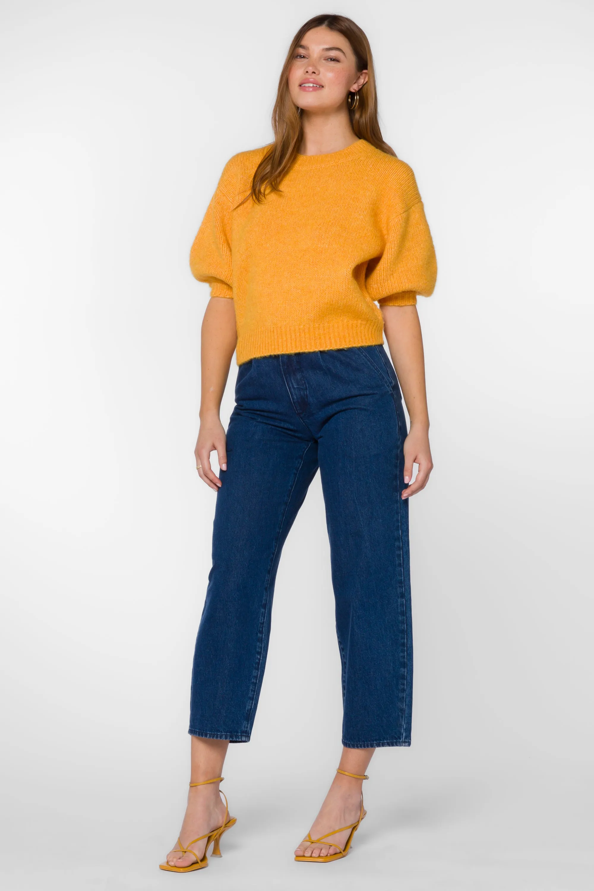 Fendy Marled Orange Sweater