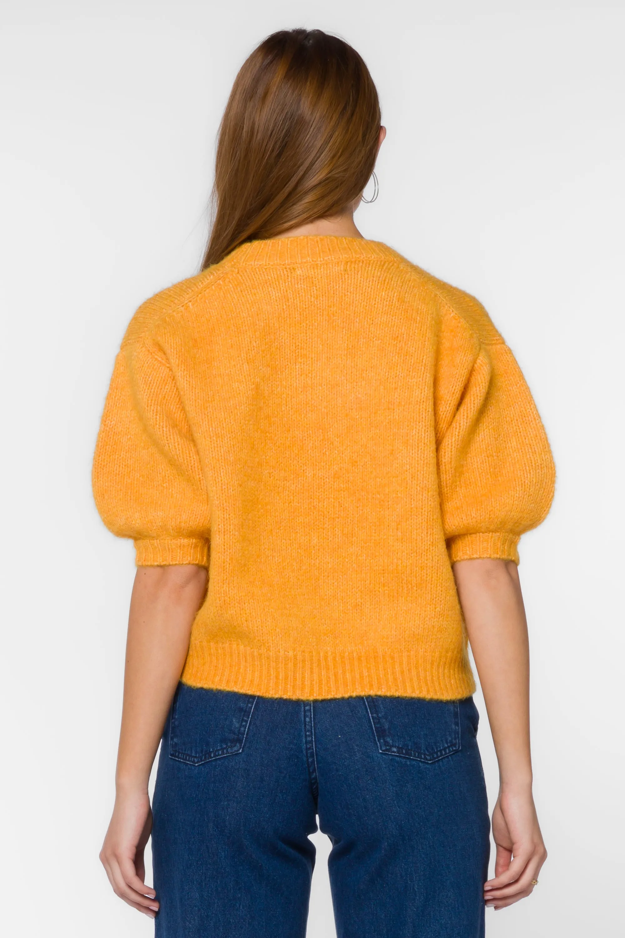 Fendy Marled Orange Sweater