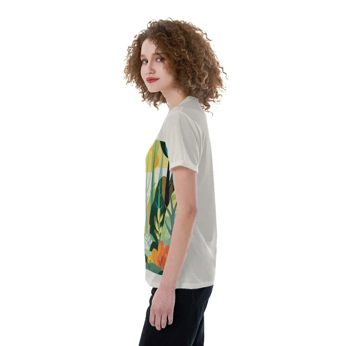 Forest Wanderer - Print V-neck Women's T-shirt