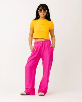 Fuchsia Linen Pants