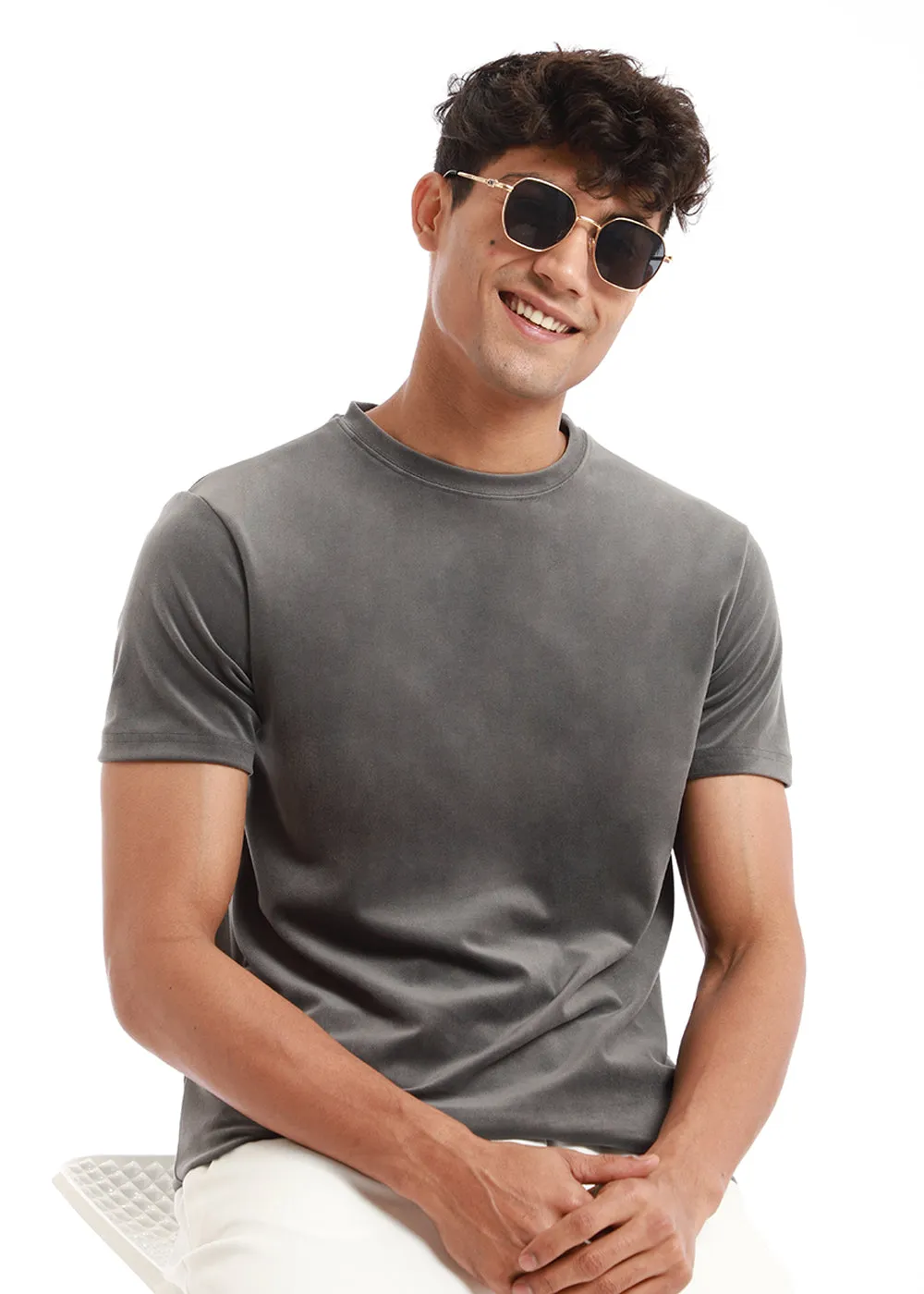 Glacier Gray Suede T-shirt