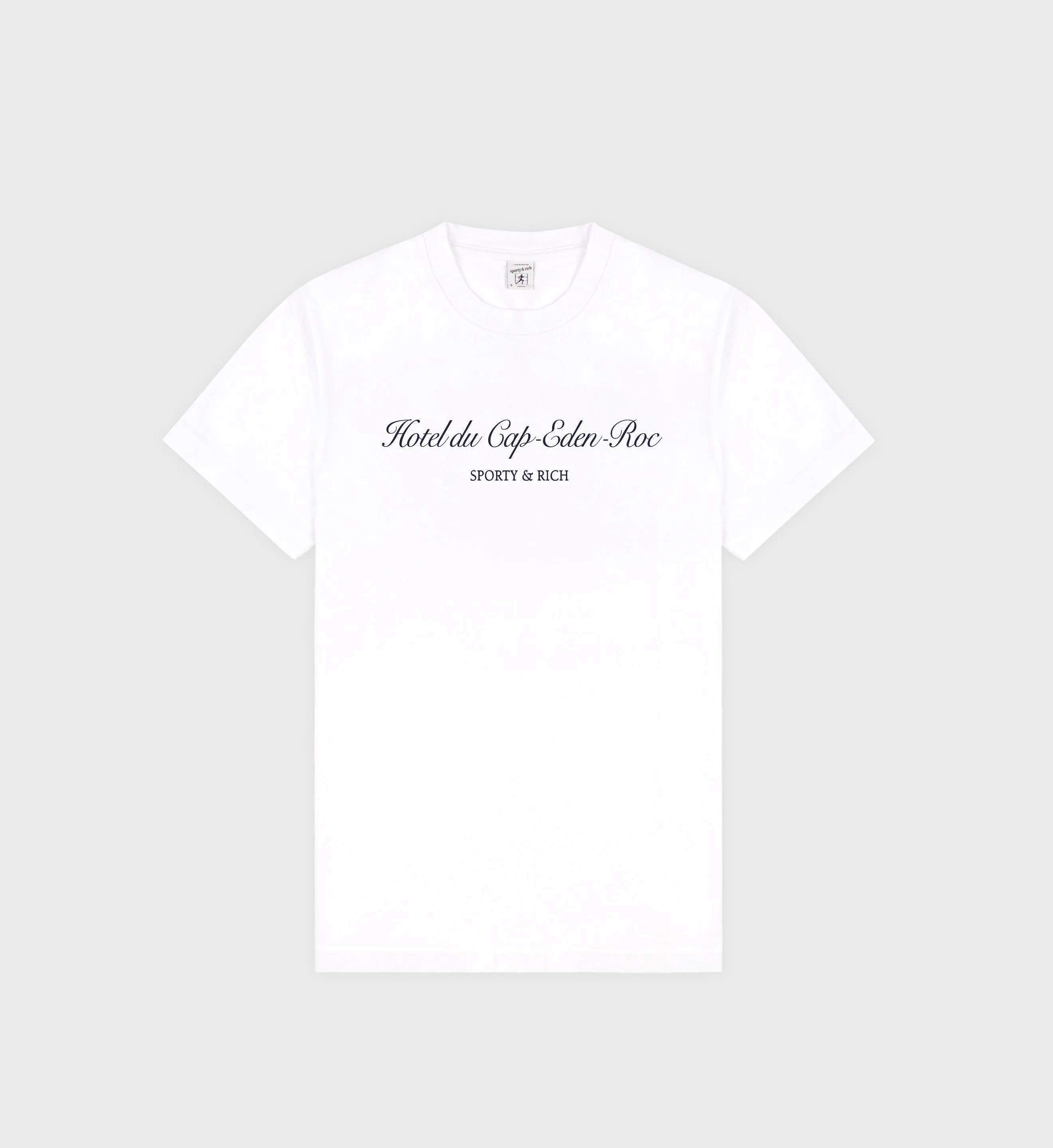 Hotel du Cap Cursive T-Shirt - White/Navy