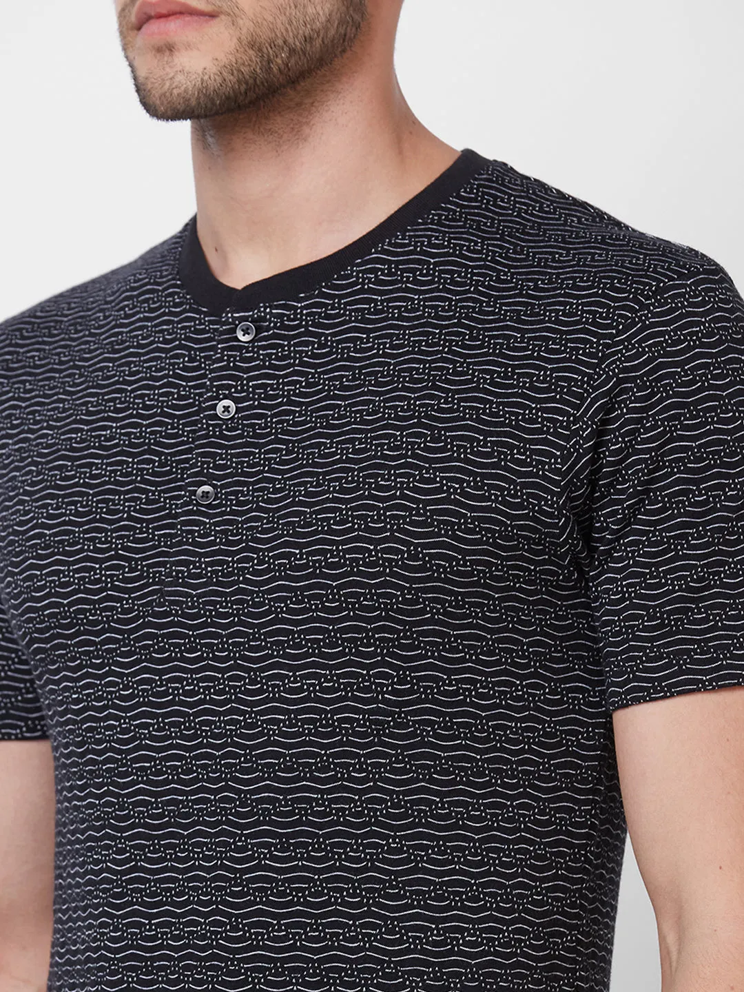 Jacquard Henley