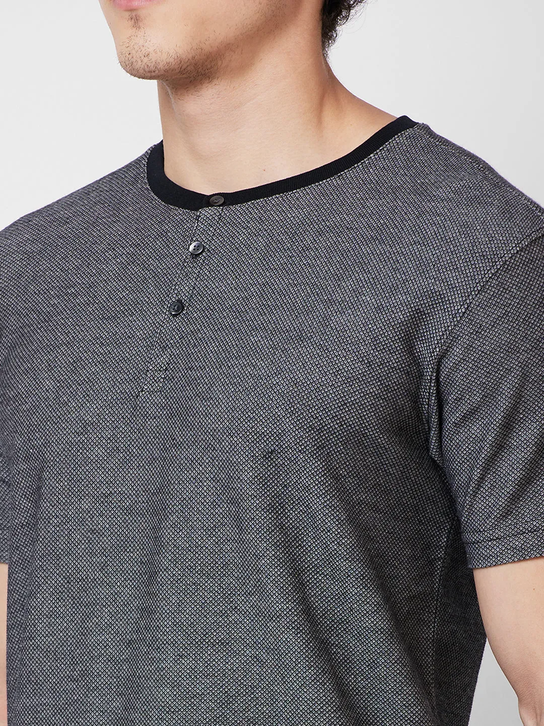 Jacquard Henley