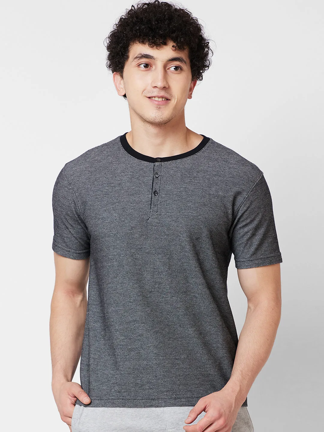 Jacquard Henley