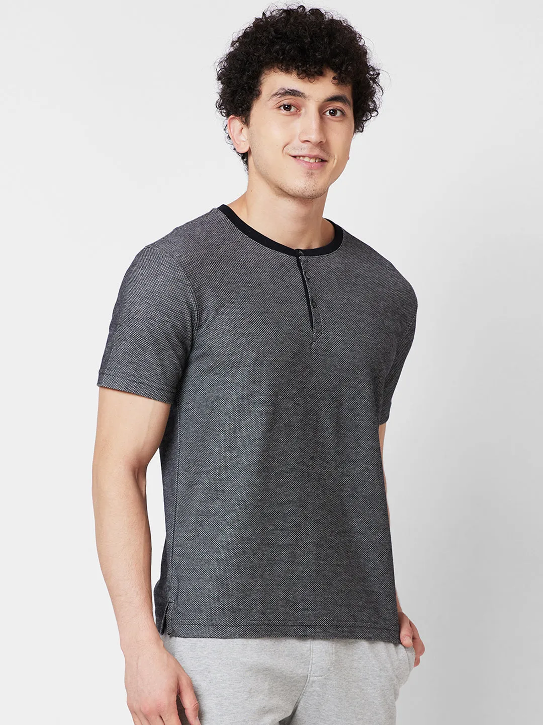 Jacquard Henley