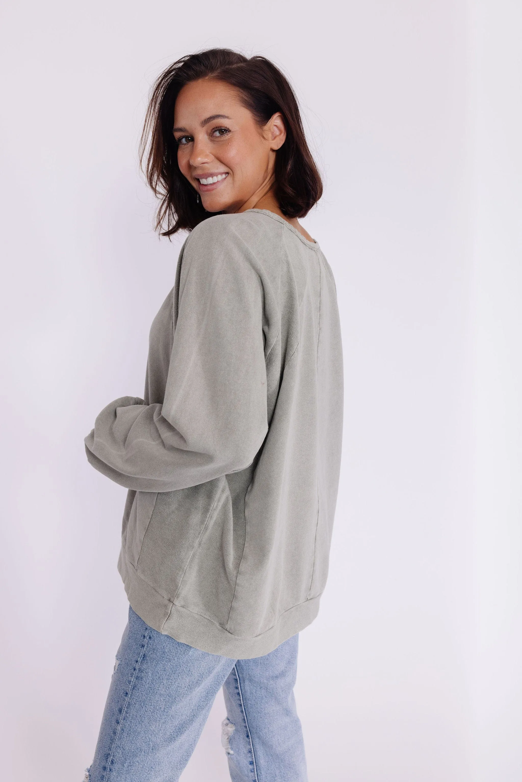 Kendra Tee in Faded Olive