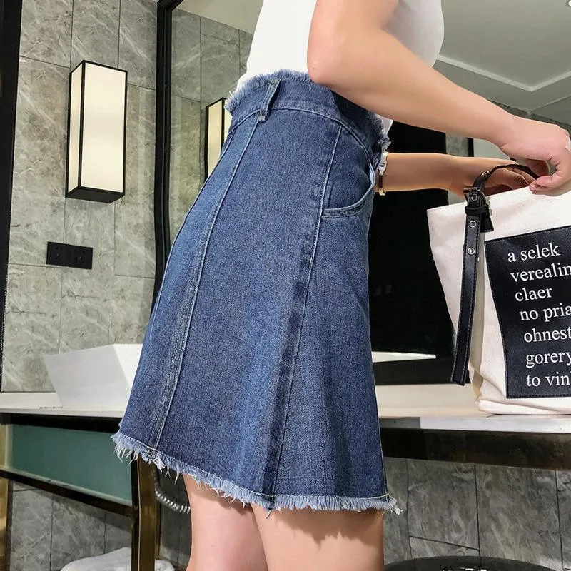 KittenAlarm - Kailyn Denim A-line Skirt