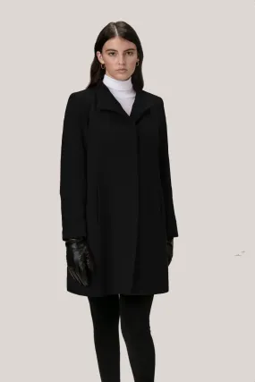 Luxurious Wool & Cashmere A-Line Coat for Women - Style 1478