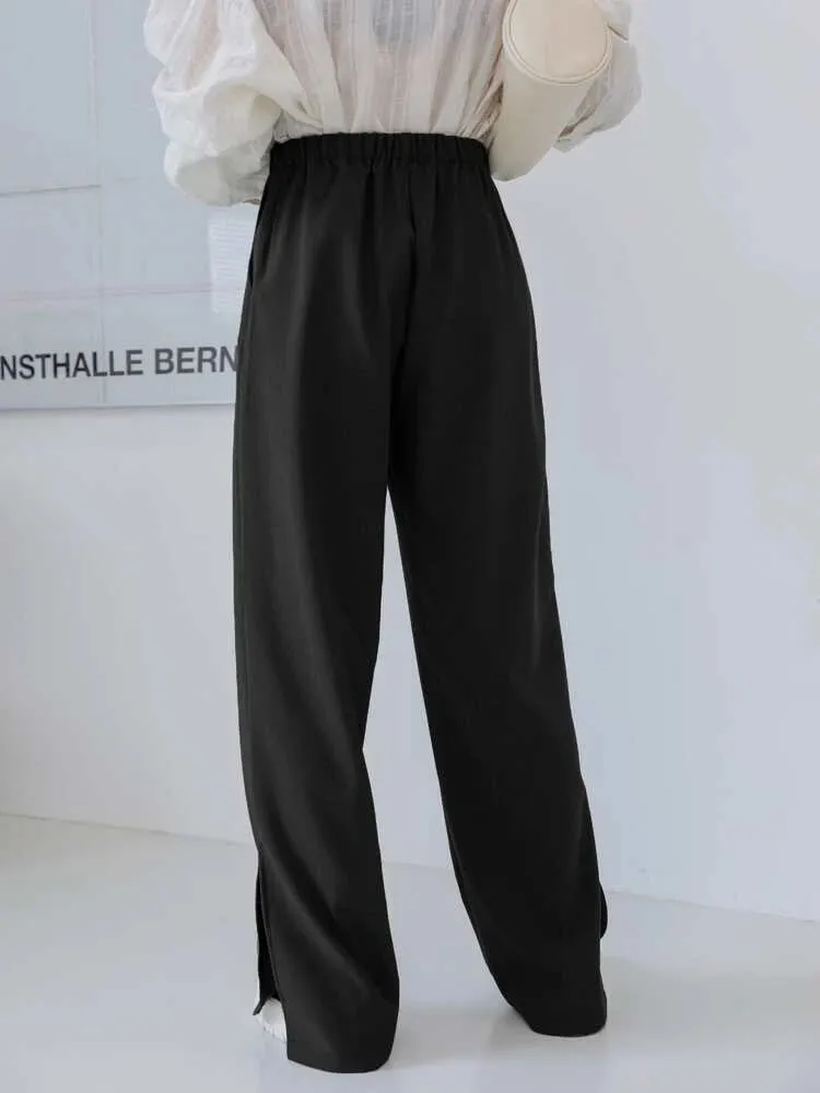 Loose Fit Wide Leg Basic Pants