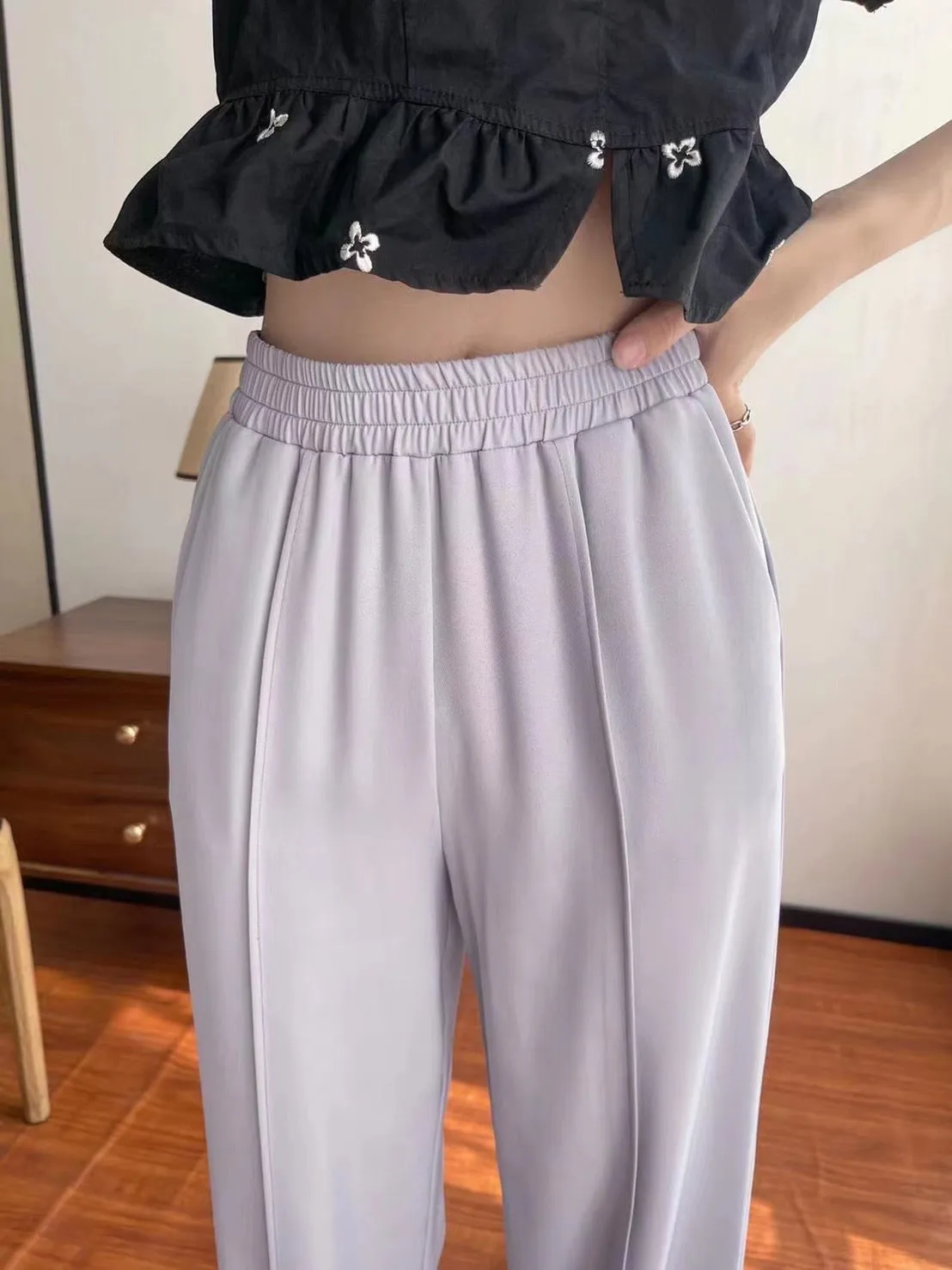 Loose Fit Wide Leg Basic Pants