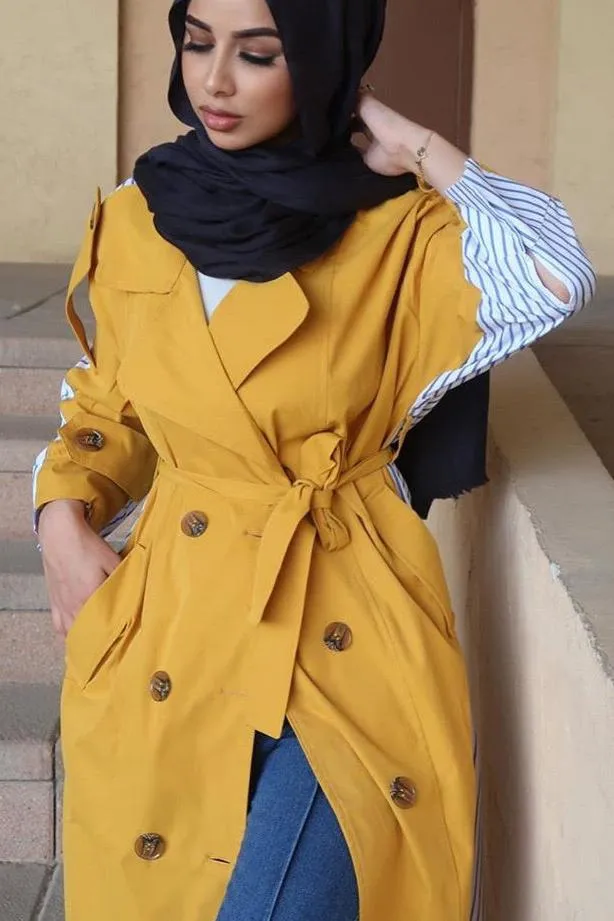 MAYA YELLOW SUMMER TRENCH COAT