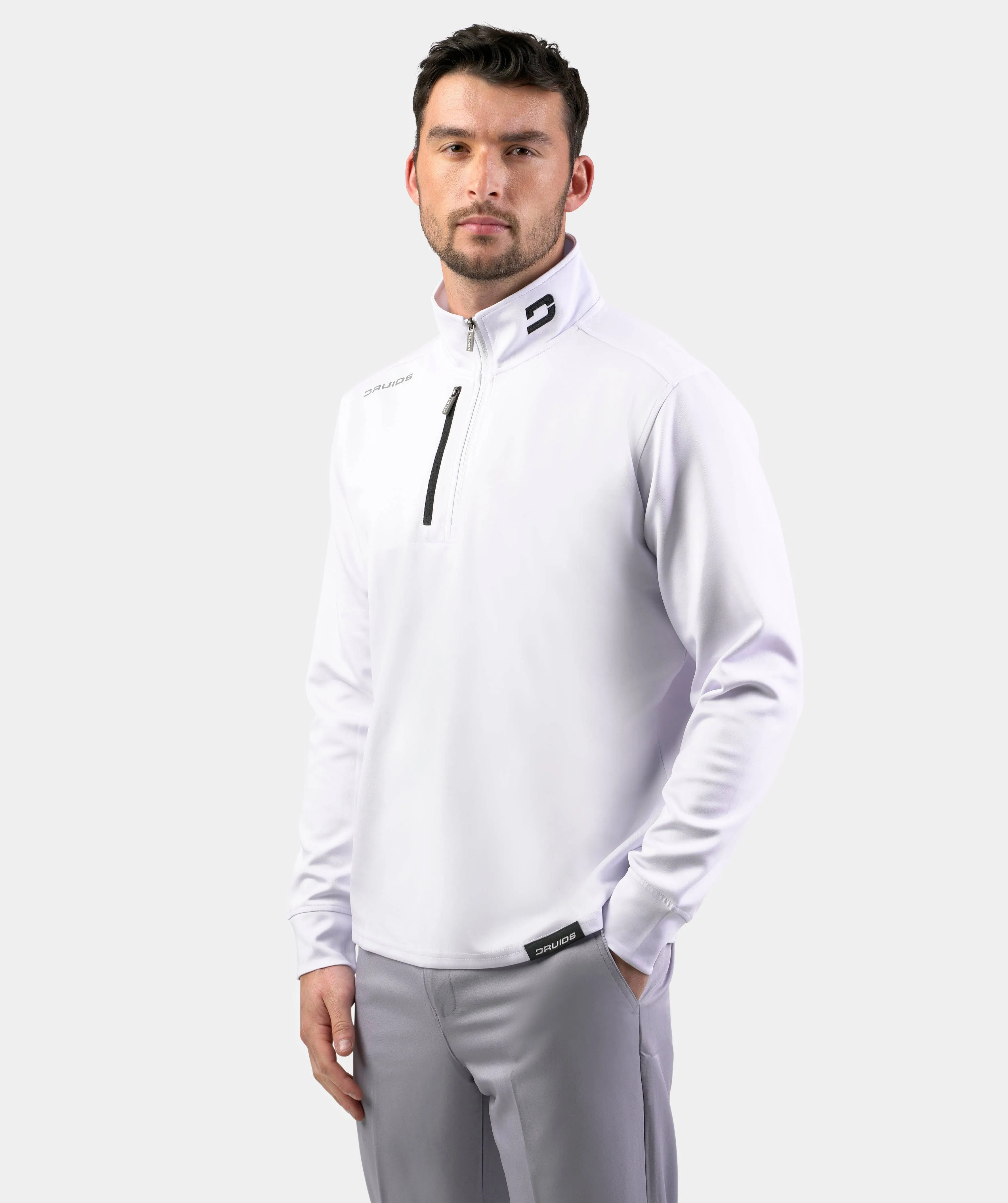 MEN'S ULTRA BLEND GOLF MIDLAYER 1/4 ZIP - WHITE