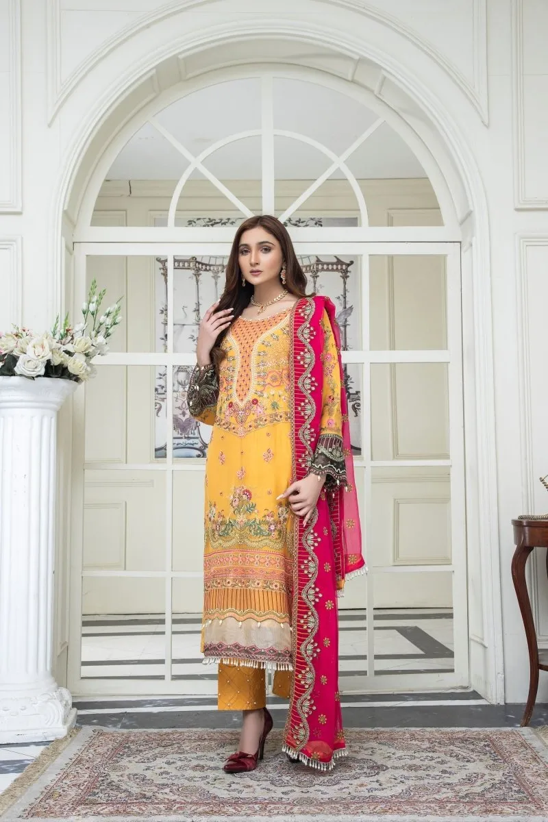 Mihrimah Embroidered Chiffon Party Wear MIH53