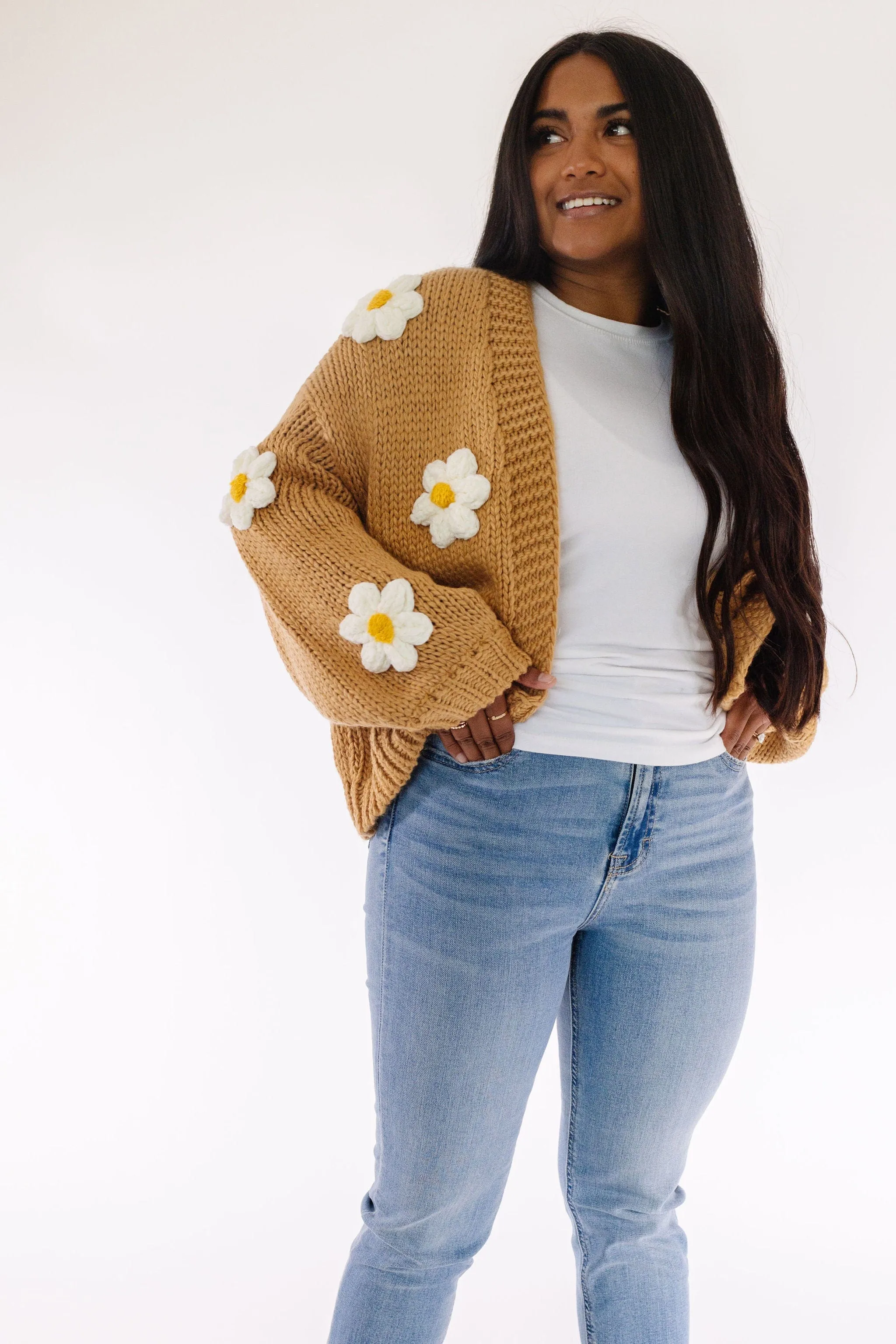 Monica Cardigan in Camel