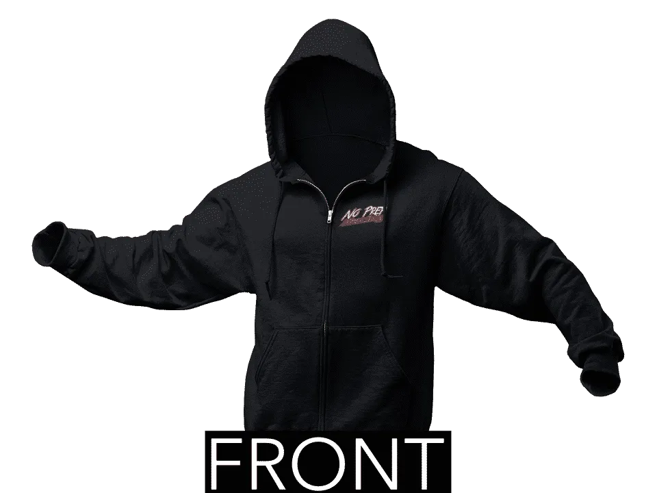 No Prep Racing Black Zipper Hoodie