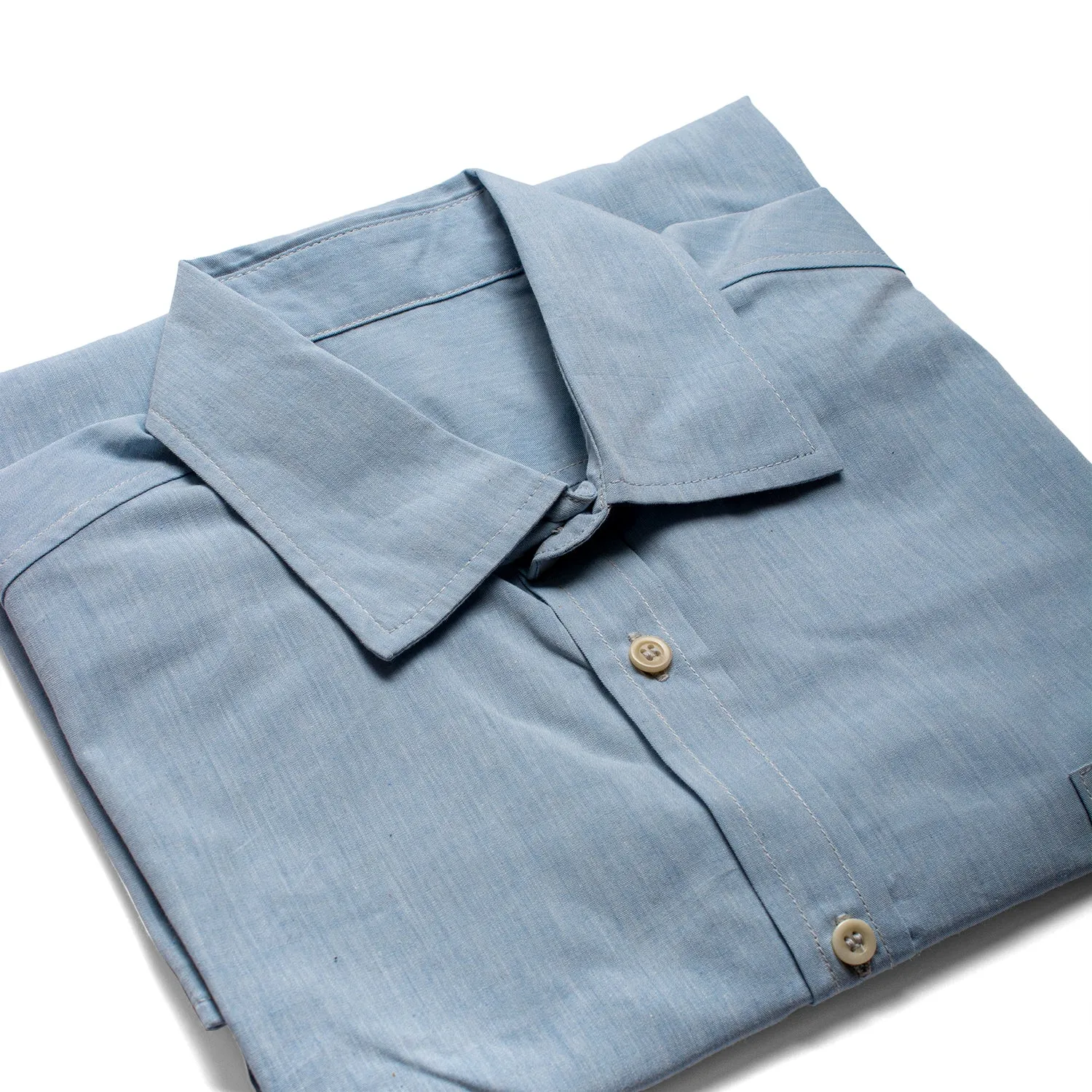 PARK PLACE 100% Organic Cotton Long-Sleeve Shirt (OC Thread, Plastic-Free Nut Buttons) (100% Biodegradable)