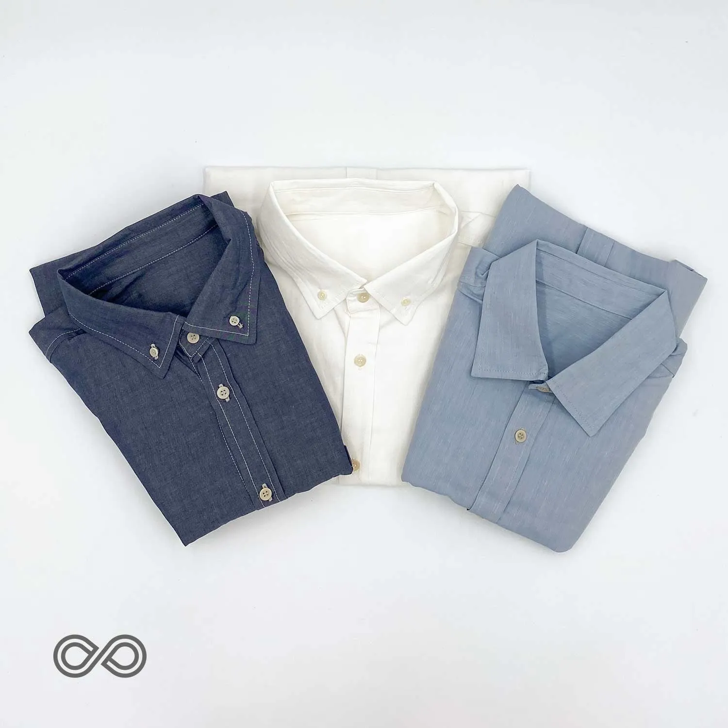 PARK PLACE 100% Organic Cotton Long-Sleeve Shirt (OC Thread, Plastic-Free Nut Buttons) (100% Biodegradable)