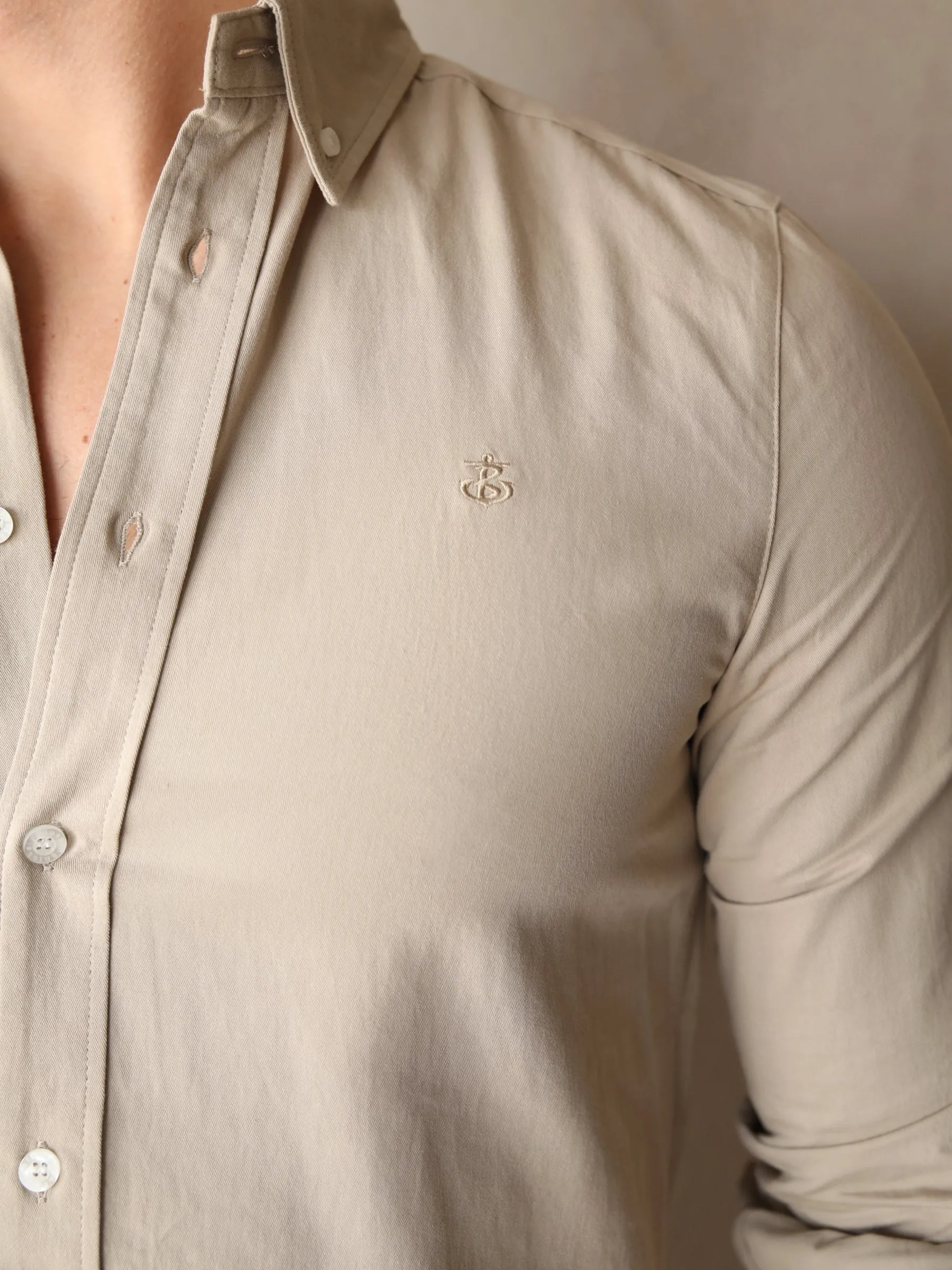 Sedona Slim Fit Shirt - Taupe Brown