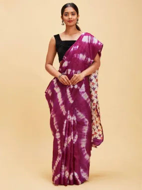 Shibori work Tussar silk saree