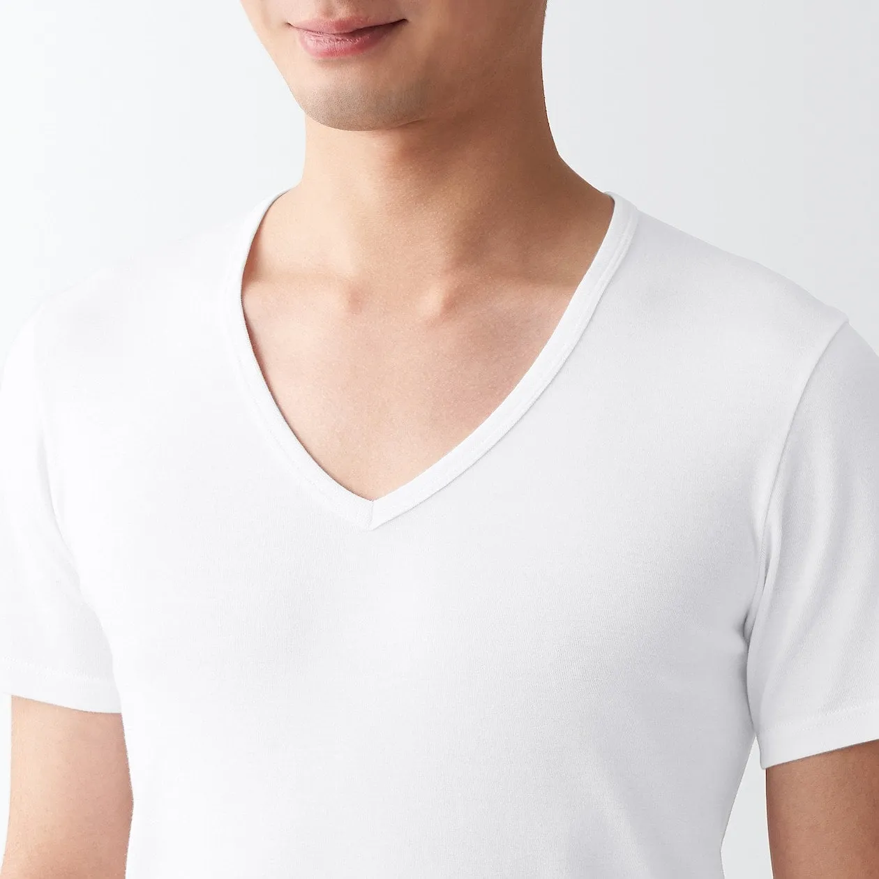 Side Seamless Ribbed V-Neck T-Shirt (2 Pack)