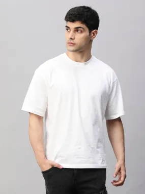 Solid Men Oversized T-Shirt - White